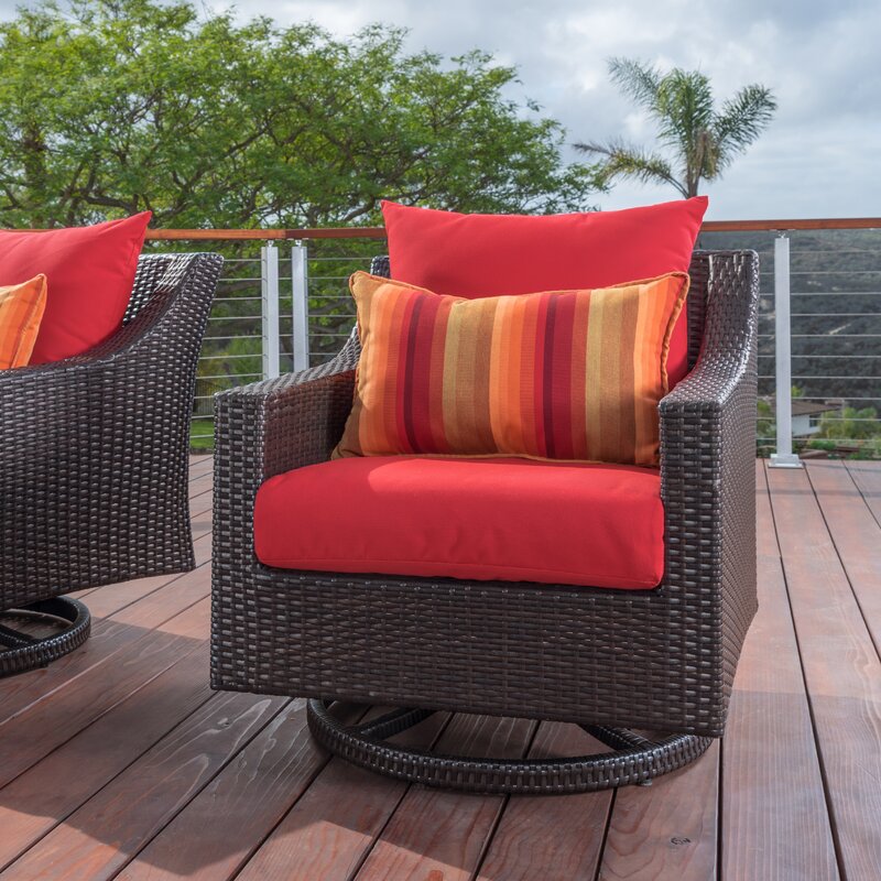 Northridge 2 Piece Swivel Patio Chair with Sunbrella Cushions & Reviews